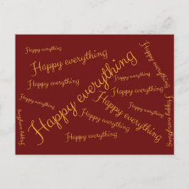 Happy Everything - Elegante Schrift Grußkarte Helg Vykort