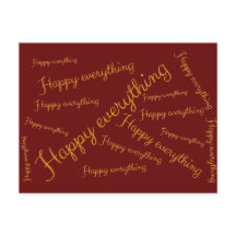 Happy Everything - Elegante Schrift Grußkarte