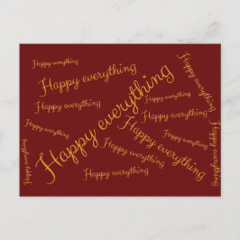 Happy Everything - Elegante Schrift Grußkarte Helg Vykort