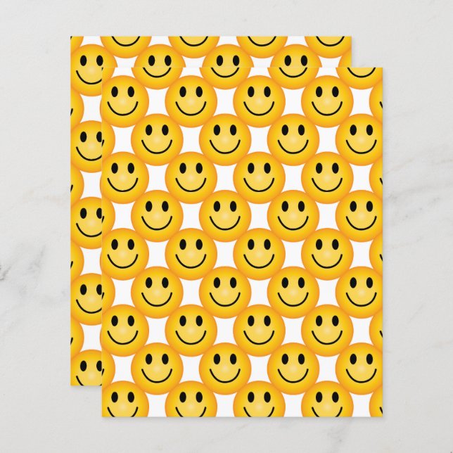 Happy Face Craft Paper, Smiley Happy Faces Emoji (Fram/baksida)