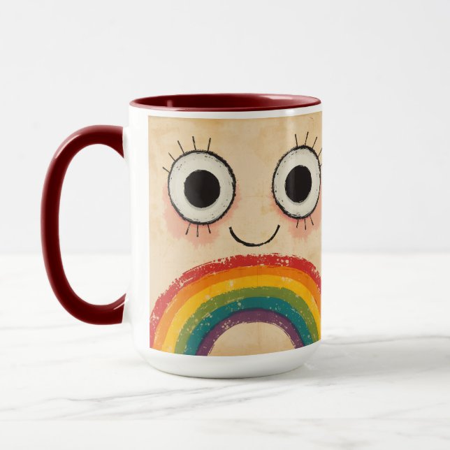 HAPPY FACE RAINBOW MUGG (Vänster)