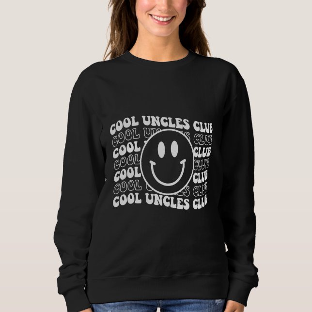 Happy Face Retro Cool Uncles Club Couple Matching  T Shirt (Framsida)