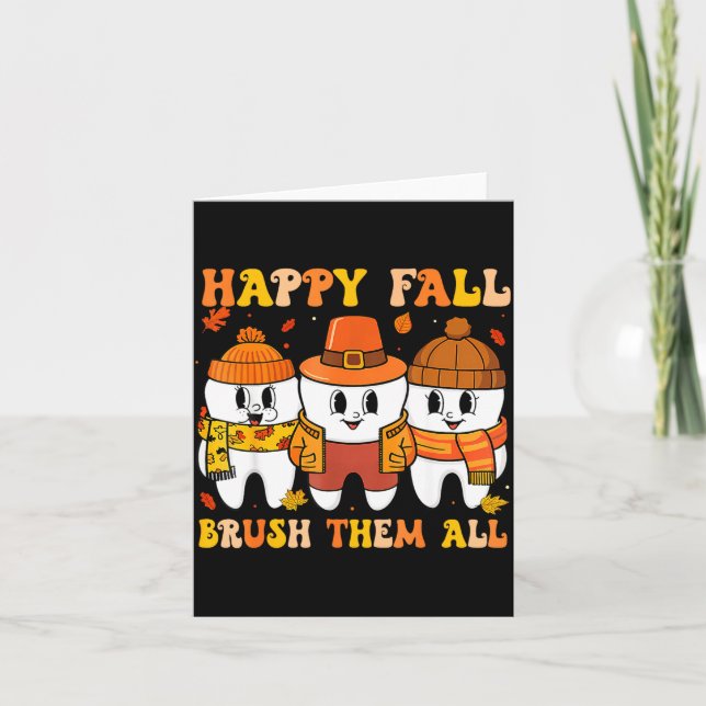 Happy Fall Bruhem All Teeth Thanksgiving Dental De Kort (Framsida)