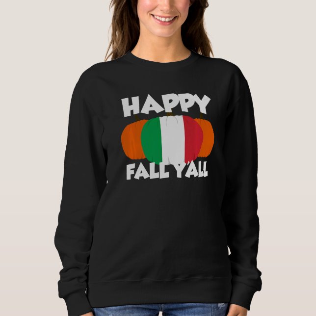 Happy Fall Y'all Thanksgiving Pumpkin Italy  1 T Shirt (Framsida)