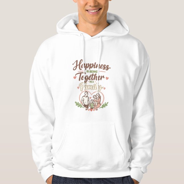 Happy family quote hoodie design (Framsida)