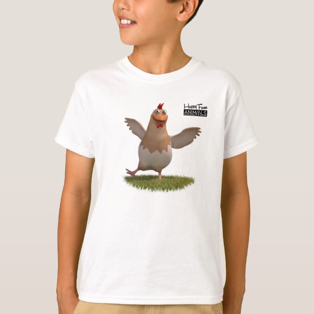 Happy Farm Animal Chicken _ Isaak Tee (Framsida)