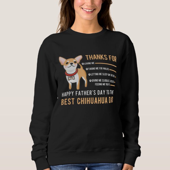 Happy Father s Day Best Chihuahua Dad Chihuahua Ow T Shirt (Framsida)