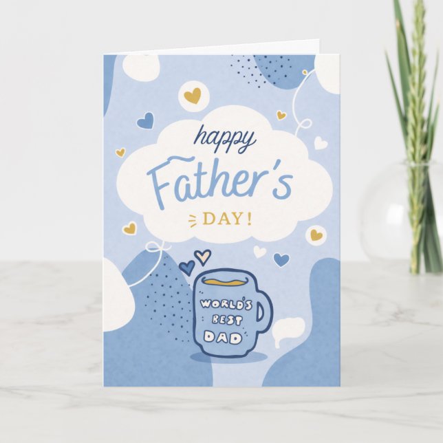Happy Father’s Day Best Dad Card Kort (Framsida)