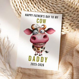 Happy Father’s Day for Dad | Cute Cow Julkort