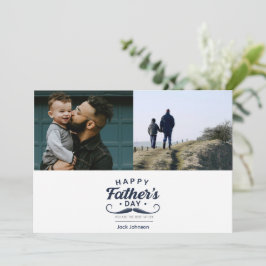 Happy Father’s Day Mustache Tribute Design Julkort