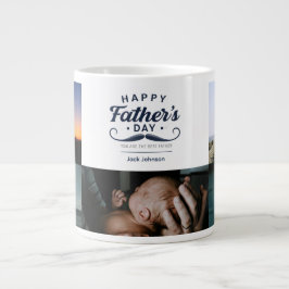 Happy Father’s Day Mustache Tribute Design Jumbo Mugg
