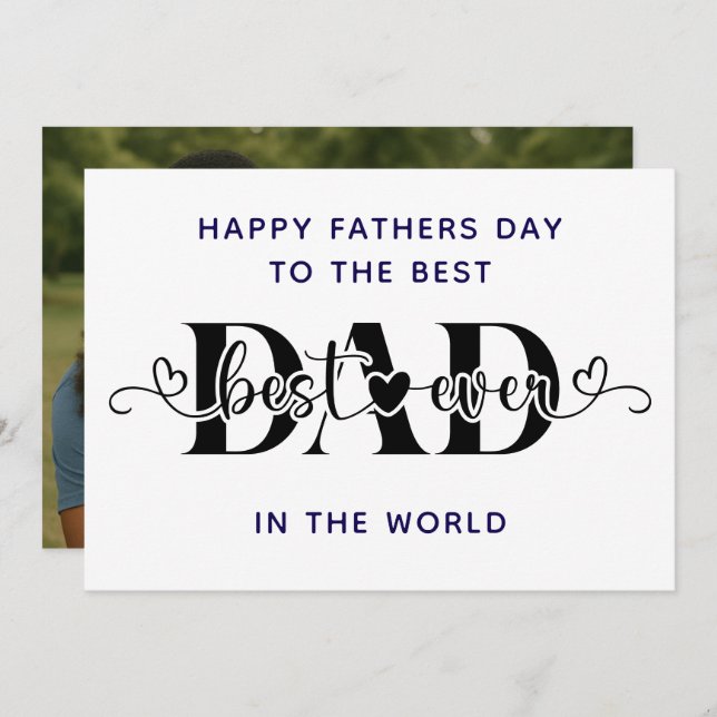 Happy Father’s Day to the Best  in the world Inbjudningar (Fram/baksida)