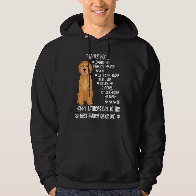 Happy Father's Day 2021 Goldendoodle Dad dog Hoodie (Framsida)