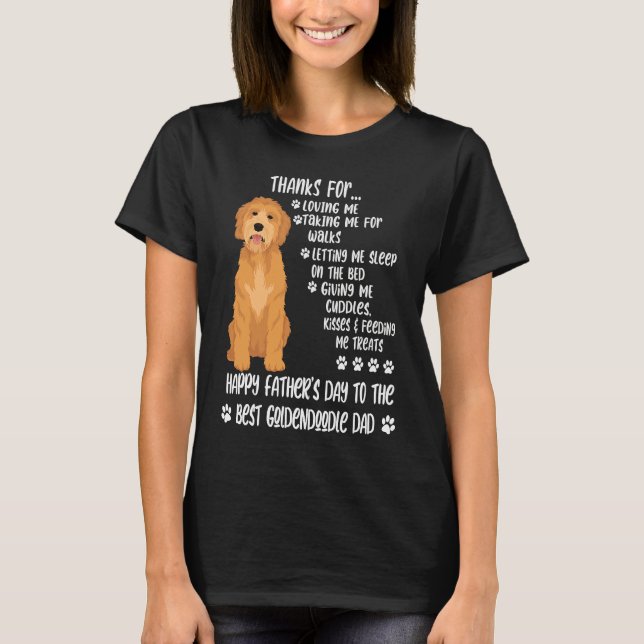 Happy Father's Day 2021 Goldendoodle Dad dog T Shirt (Framsida)