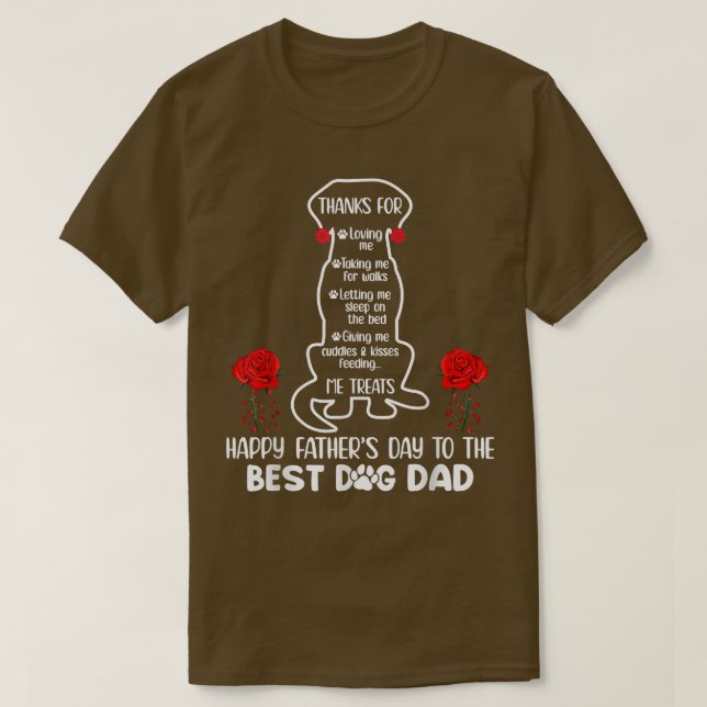 Happy Father's Day Best Dog Dad Funny Dog Dad  T Shirt (Design framsida)