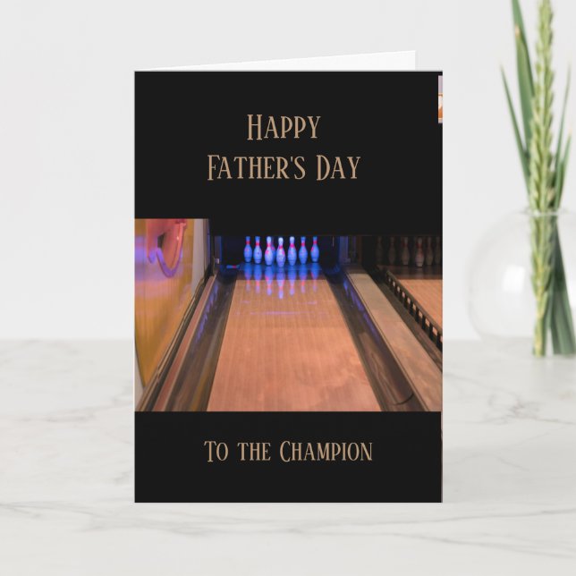 Happy Father's Day Bowling Kort (Framsida)