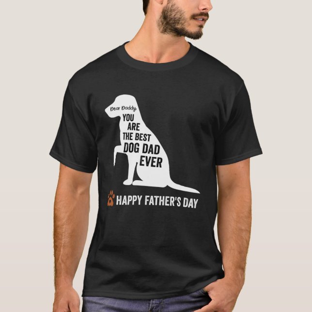 happy fathers day from dog treats to dad quote t shirt (Framsida)