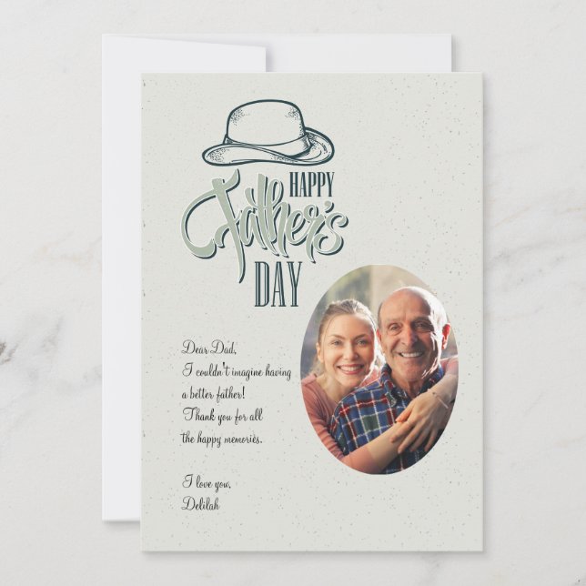 Happy Father's Day Photo Card Julkort (Framsida)