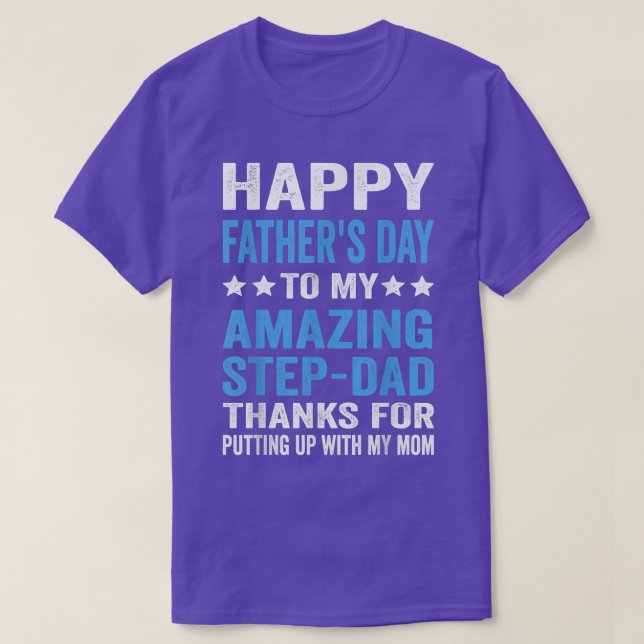 Happy father's day step dad T Shirt  (Design framsida)