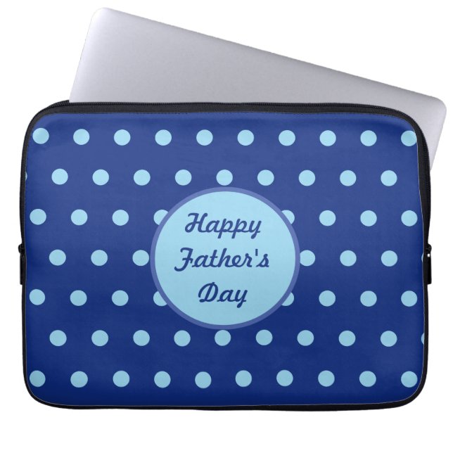 Happy Father's Day Tablet Case (Navy & Soft Blue) Laptop Fodral (Framsidan)