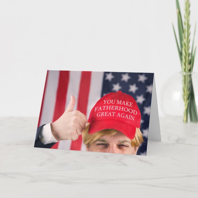 Happy Father's Day Trump-mössa Kort (Framsida)