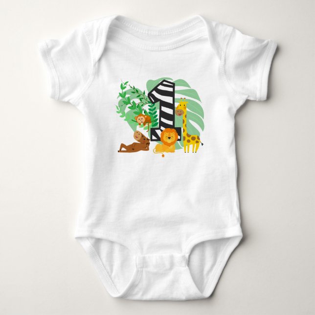 Happy First Birthday Baby! T Shirt (Framsida)