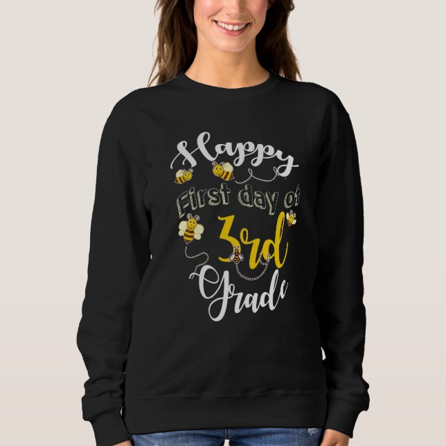 Happy First Day Of 3rd Grade Bee Teacher Student B T Shirt (Framsida)