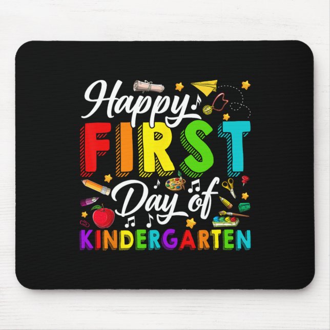 Happy First Day Of Kindergarten Back To School Boy Musmatta (Framsidan)