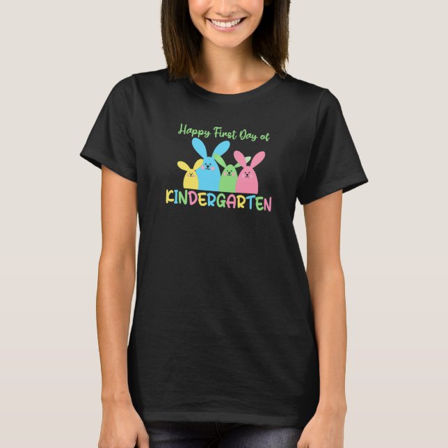 Happy first Day of Kindergarten   T Shirt (Framsida)