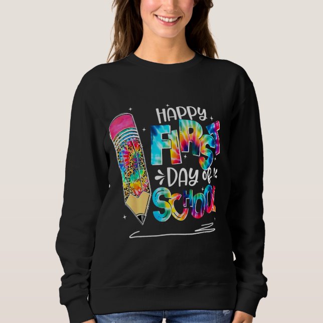 Happy First Day Of School Back To School T Shirt (Framsida)