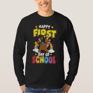 Happy First Day Of School Dabbing Horse Back To Sc T Shirt
