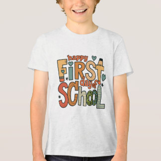 Happy first day of school retro png|boy preschool t shirt