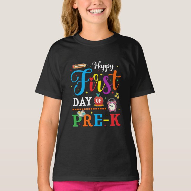 Happy First Day of School T shirt (Framsida)