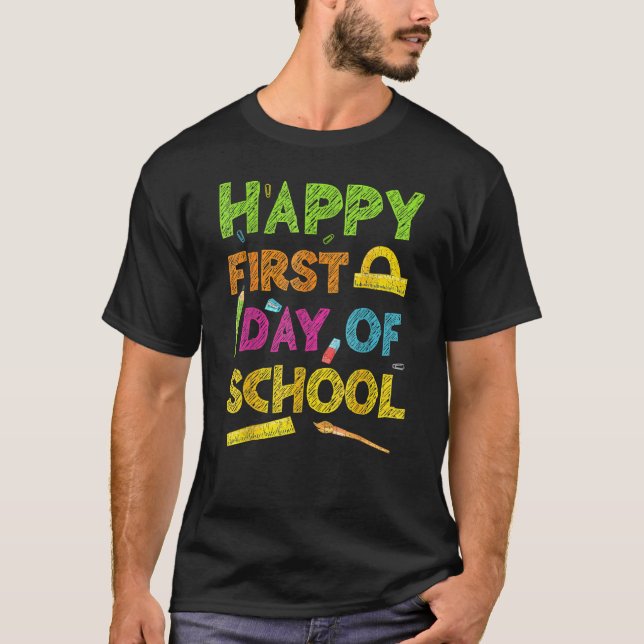 Happy First Day Of School Welcome Back To School 2 T Shirt (Framsida)