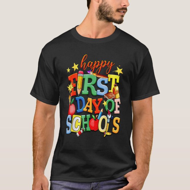 Happy First Day Of School Welcome Back To School K T Shirt (Framsida)