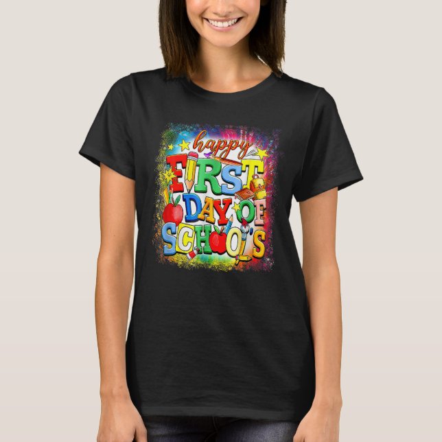 Happy First Day Of School Welcome Back To School K T Shirt (Framsida)