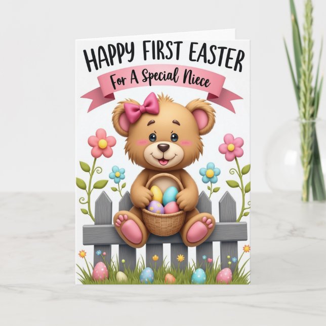 Happy First Easter Niece Card Kort (Framsida)