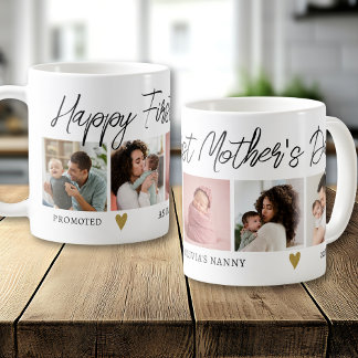 Happy First Mothers Day Nanny 5 Photo Collage Kaffemugg