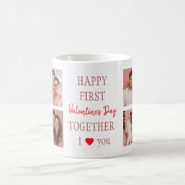 Happy First Valentine's Day Mug | Couple Photos Kaffemugg