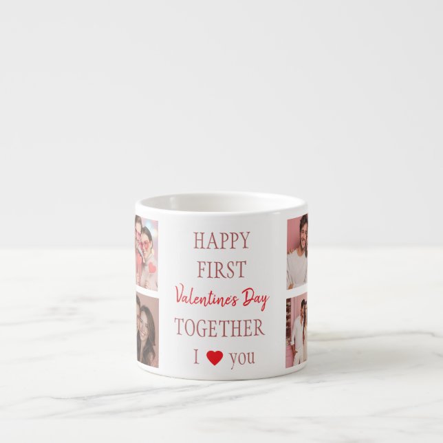 Happy First Valentine's Day Together Espresso Mug Espressomugg (Framsidan)