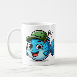 Happy Fishing Buddy Cartoon Fish Kaffemugg
