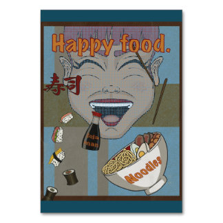 Happy food bordsnummer