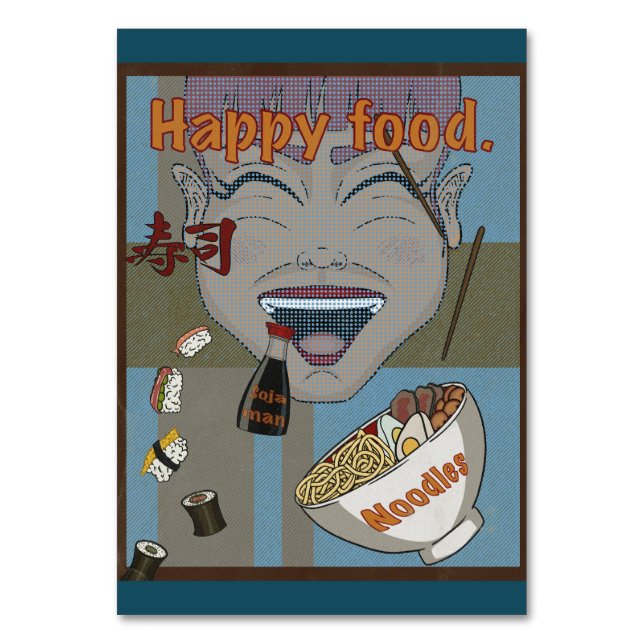 Happy food bordsnummer (Framsidan)