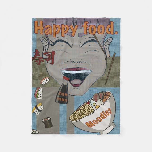 Happy food fleecefilt (Framsidan)
