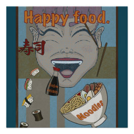 Happy food perfect poster