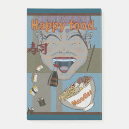 Happy food post-it block