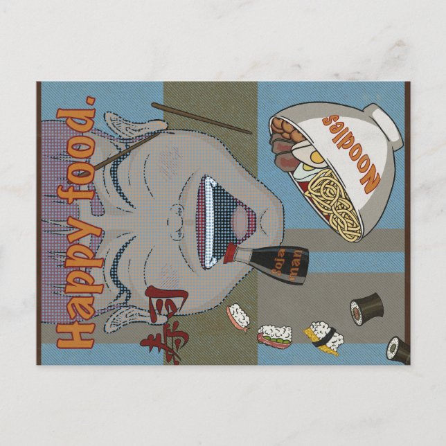 Happy food  vykort (Framsida)