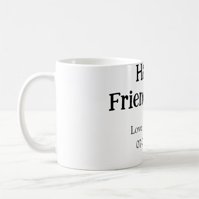 Happy friendsgiving add name with love date simple kaffemugg (Vänster)