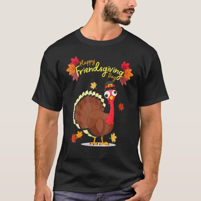 Happy Friendsgiving Friends Giving Thanksgiving Tu T Shirt (Framsida)
