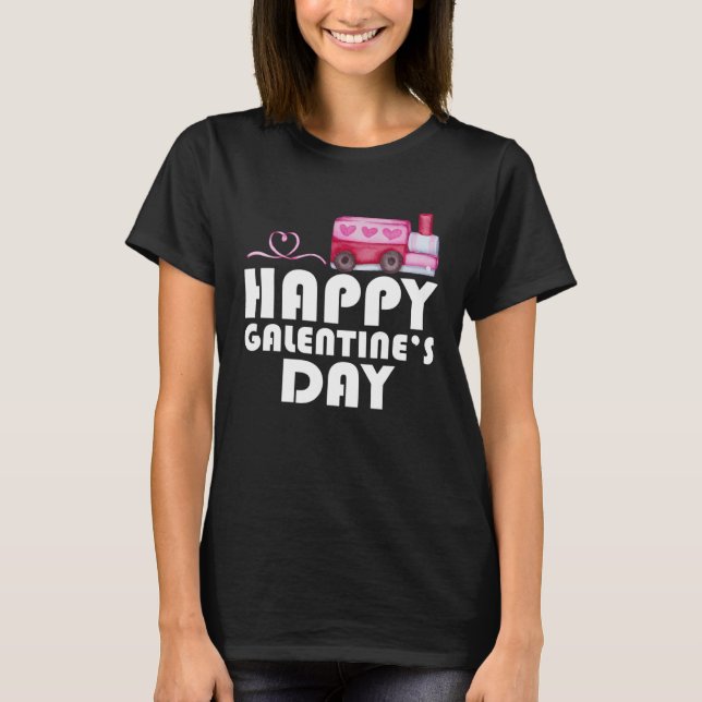 Happy Galentine s Day Cute Heart  Girl Galentine G T Shirt (Framsida)